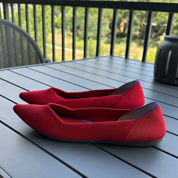 Rothy's The Point Vibrant chilli Red Women's Flats 10 - Picture 3 of 6